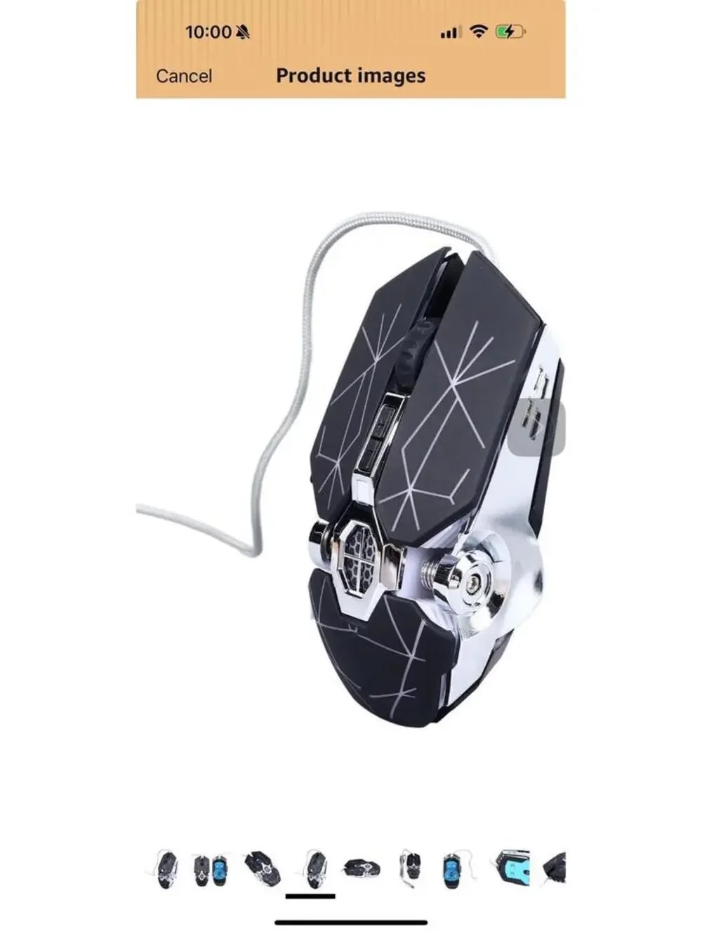 Wired Gaming Mouse with Adjustable DPI and Ergonomic Design